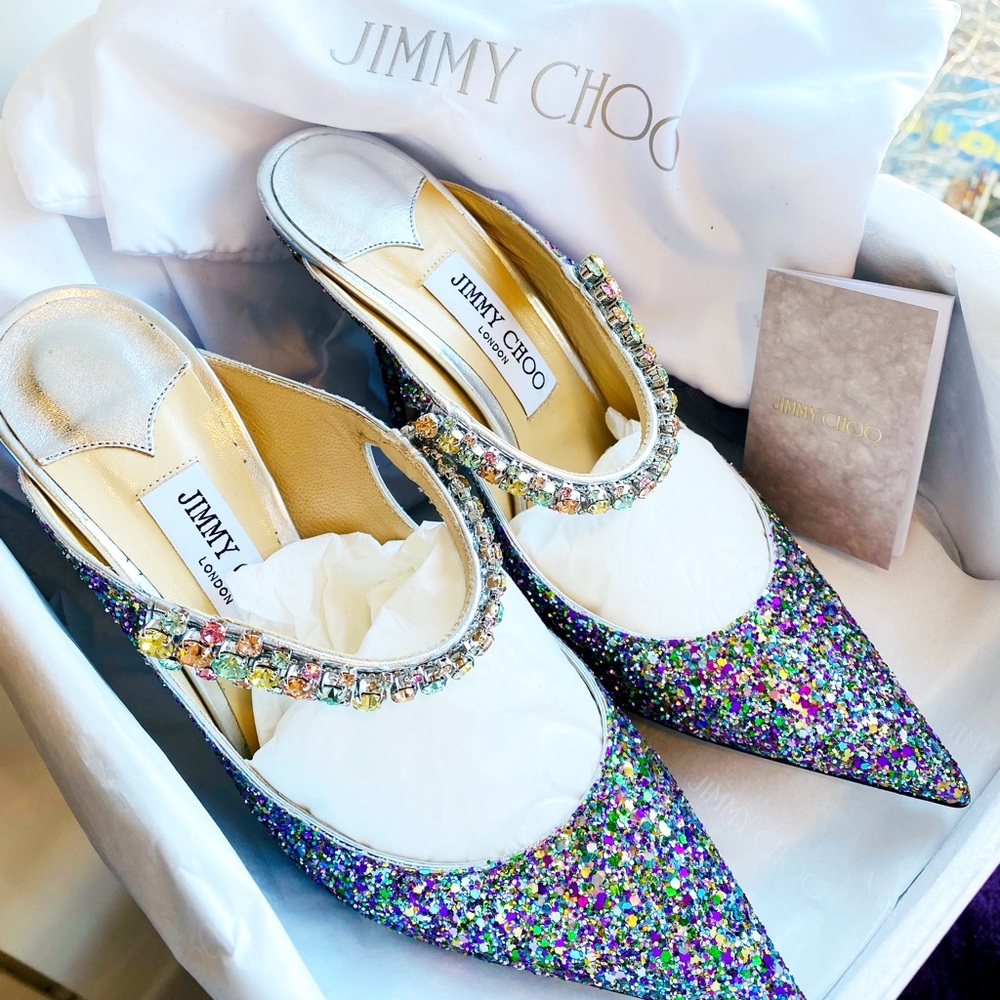 NWT - Jimmy Choo - BING 100 in Confetti - Size 40
